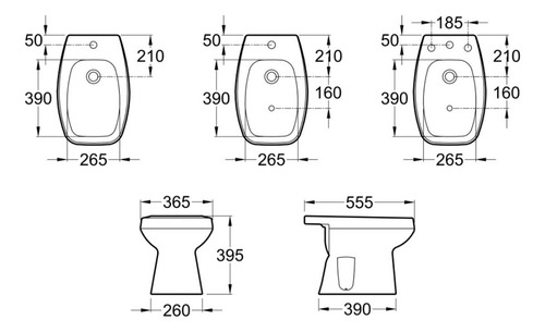 Imagen 5 de 10 de Juego Sanitarios Roca Monaco Inodoro Mochila Bidet Tap Tioso