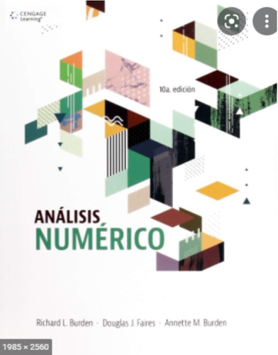 Análisis Numérico. 10° Edición.