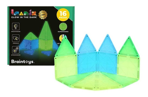 Imanix Glow In The Dark 16 Piezas Braintoys