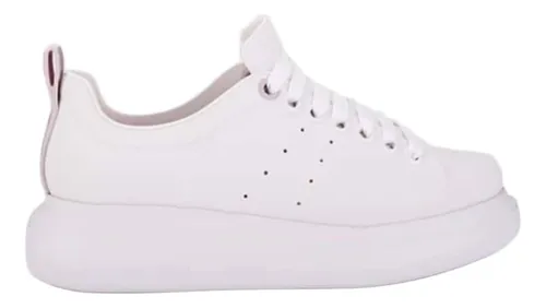Zapatilla Blanca Lluvia Pvc Mujer Zaxy
