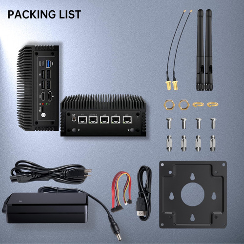 N100 Mini Pc Micro Firewall 4 * 2.5gbe I225 Puertos Lan Pote