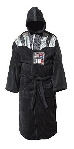 Star Wars Darth Vader Uniforme Fleece Albornoz, Negro, Un Ta