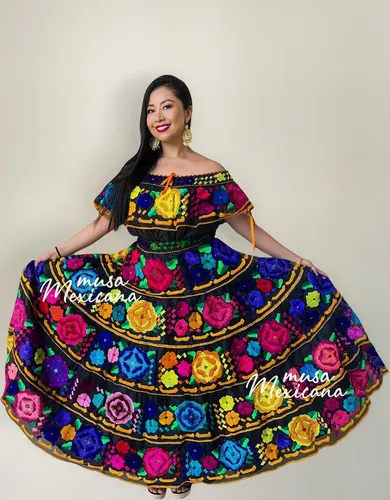 Xv Aos Traje Regional Vestido De Chiapaneca Estilizado Vestido