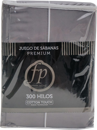 Juego De Sabanas Premium King Size Gris Fp Home