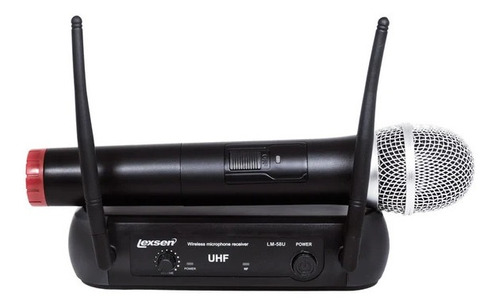      Microfone Lexsen Lm-58u Uhf 1 Canal Frequência Fixa