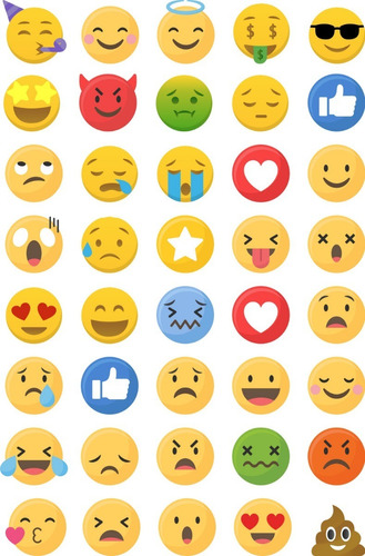 Adesivo Emoji Emoticon Whatsapp  - 25 Cartelas C/40 Adesivos