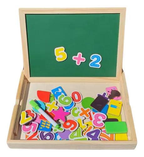 Pizarra Pizarron Para Niños De Madera Magnetica