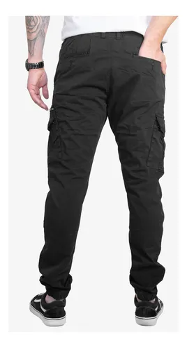 Jogger Hombre Pantalón Cargo Gabardina Puños Moda Importado