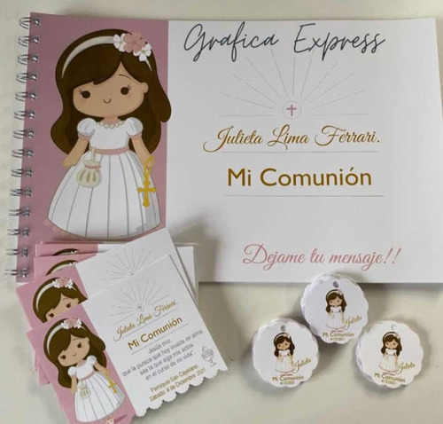 Primera Comunión 24 Estampas + Libro De Firmas