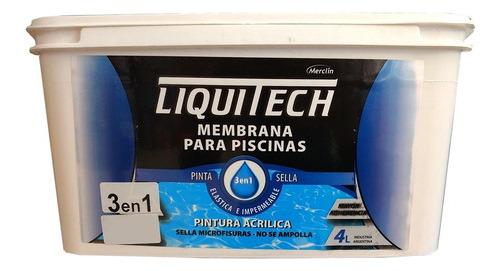 Pintura Pileta Liquitech 3en1 Pinta+sella+antialga 4l 146562