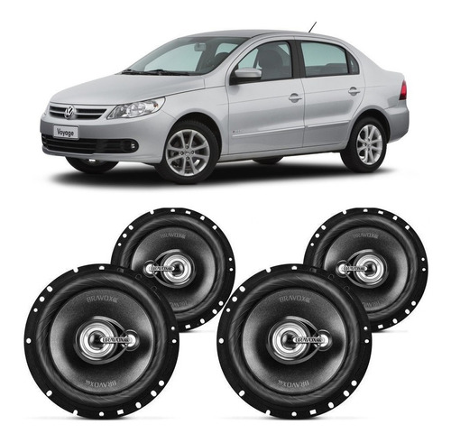 Alto Falante Vw Voyage 2009 A 2012 Bravox 240w Rms 4 Portas