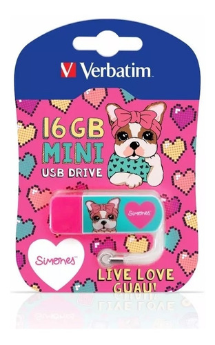 Pendrive Verbatim Compacto Diseño Mini Calidad Premium Color Rosa