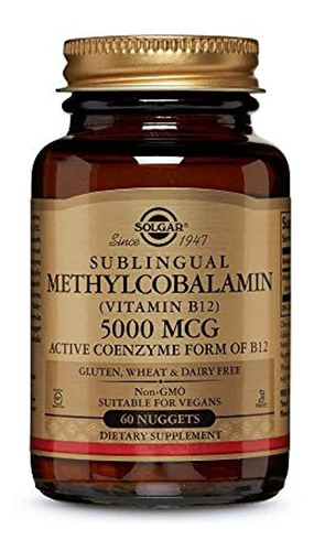 Solgar Metilcobalamina (vitamina B12) 5000 Mcg 60 Nugge