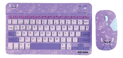 Kit Teclado Y Mouse Stitch Recargable Dual Bluetooth Lila