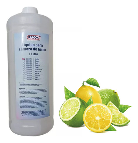 Liquido Para Camara Humo Radox 350 Difrentes Olores 1 Litro Fragancia Lima-limón