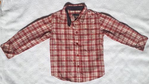 Camisa Roja Rayada Niño Dkny Talle 4