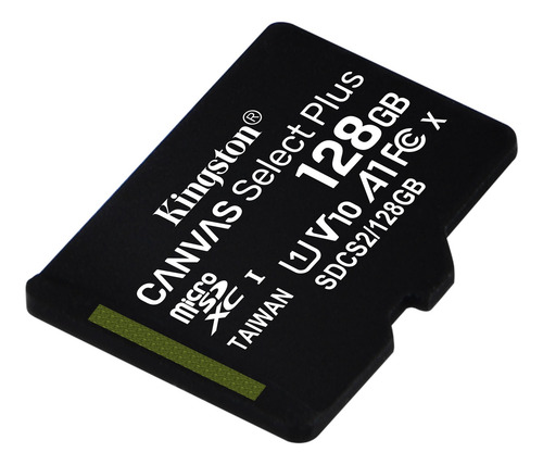 Tarjeta de memoria Kingston SDCS2SP Canvas Select Plus con adaptador SD 128GB