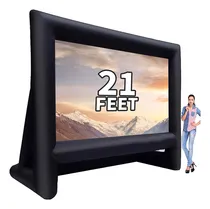 Comprar Gyuem Proyector Inflable Para Exteriores De 21 Pies, Pantalla De Cine, Pantalla Inflable Para Tv Y Películas Con Soplador, Pantalla De Proyección Portátil, Soporte Para Proyección Frontal Y Trasera