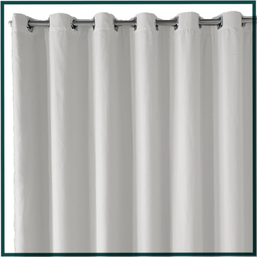 Cortina Voil Com Forro Blackout Tecido 6,00x2,70 Palha Cor Branco