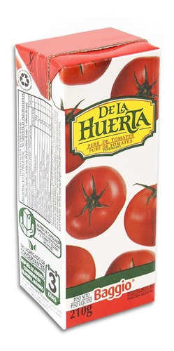 Pure Tomate De La Huerta 210g Baggio Tomates Frescos Pasta