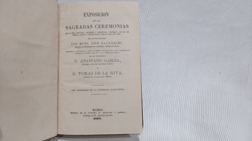 Exposicion Sagradas Ceremonias Baldeschi Aurial 1868