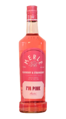 Gin Merle Pink Arándanos Y Frutilla 750ml Gin Rosado Dulce