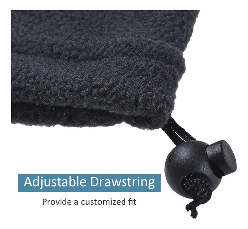 Adjustable Polar Fleece Neck Warmer Windproof Winter Warm