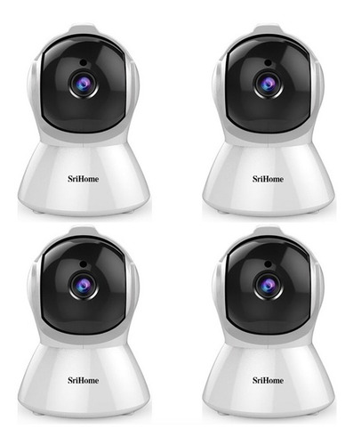 Set 4 Cámaras Ip Hd 2mp Domo Wifi V. Nocturna Audio 2 Vías