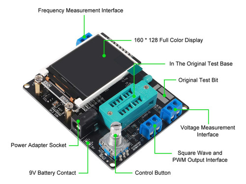 Probador De Transistores Lcd Multifuncional Gm328a Probador