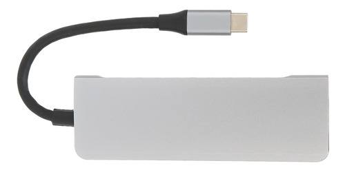 Divisor Usb C Hub Plateado Con Velocidad De Disipación De Ca