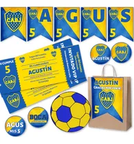 Comprar Kit Imprimible Boca Fútbol Editable Decoración Candy Bar