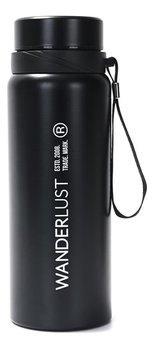 Botella Termica Wanderlust Go Doble Capa Acero Inoxidable Negro