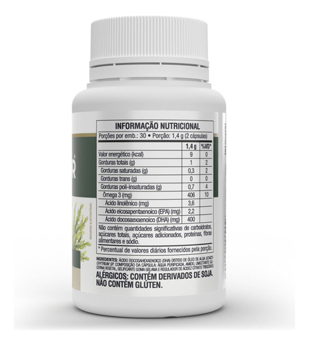 Kit 5 Omegafor Vegan Vitafor 60 Cápsulas. Sabor Sem Sabor