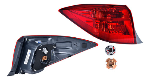 (par) Calaveras Leds Roja Toyota Corolla Ext 2019 Depo