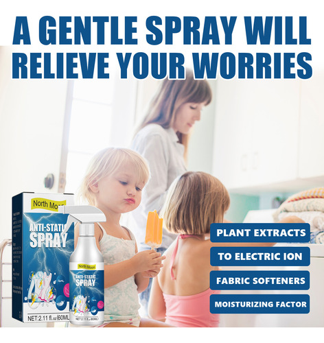 2×spray Antiestático For Ropa De Casa Y Edredones