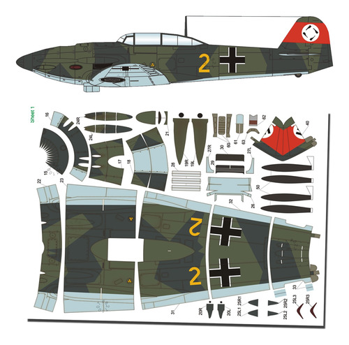 Heinkel He-112b Escala 1.33 Papercraft