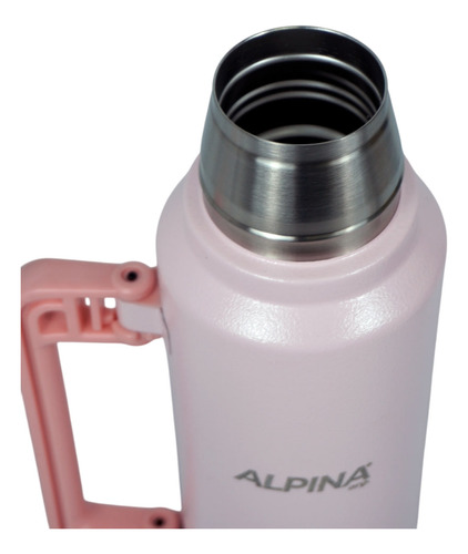 Termo Acero Inoxidable Con Pico Cebador Alpina 1.4 Litros Rosa