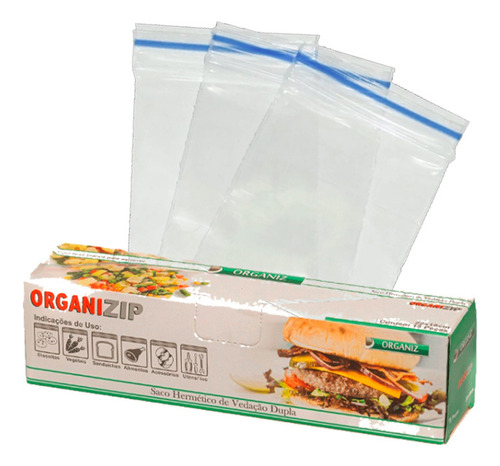 Saco Hermético Com Vedação Dupla Para Armazenar Alimentos