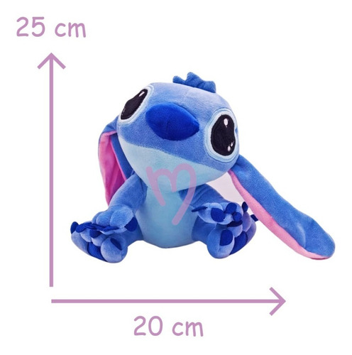 Imagen 2 de 4 de Peluche De Stitch Bebe Orejon Tierno Bonito 25cm