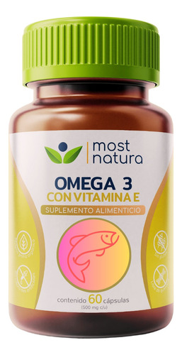 Omega 3 De Salmón Con Vitamina E, 60 Caps 1000mg Most Natura
