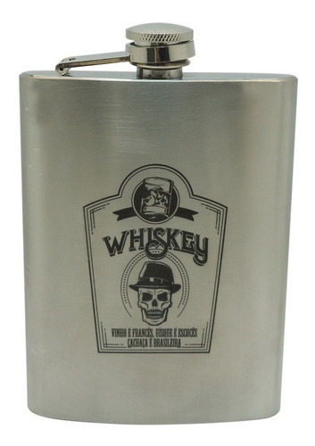 Imagem 1 de 5 de Cantil Inox 220 Ml Whiskey Nª8 Cebola 99746