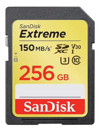 Memoria Sandisk Sd 256 Gb Clase 10 Extreme Plus 150mbs