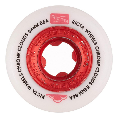Ruedas De Skate Ricta Chrome Nubes Red 86a Rojas 54 Mm