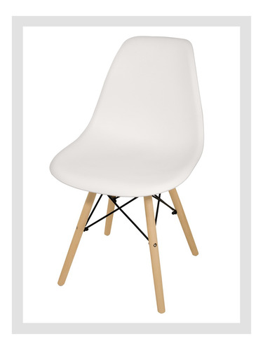 Sillas X 4 Comedor Plastico Patas Madera Diseño Eames Cuotas