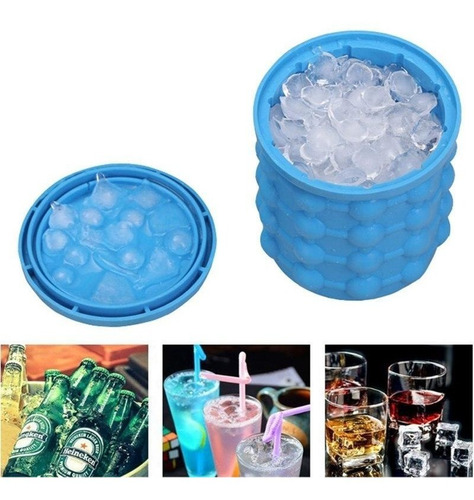 Hielera Mejorada Silicona 120 Ice Cube Maker Genie Cubohielo