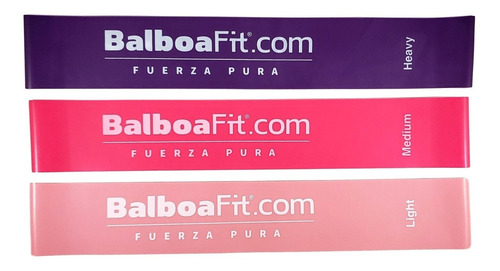 Imagen 1 de 8 de Set Kit Bandas Elasticas Fitness Isometricas Balboafit Yoga