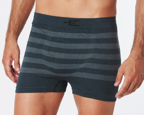 Boxer Seamless (sin Costura) Eyelit En Algodón Rayado