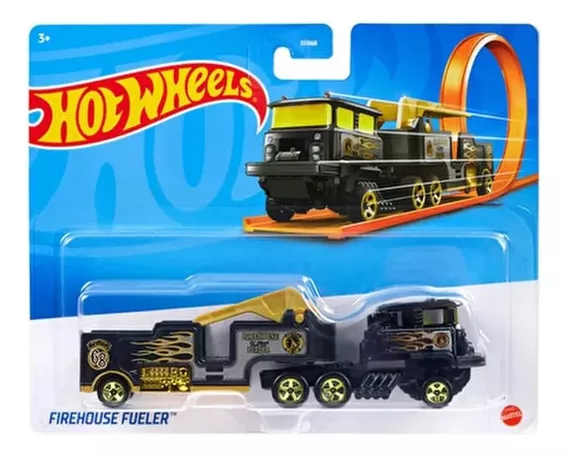 1:64 Hot Wheels Firehouse Fueler Escala Trailer Bombero