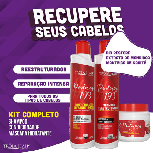 Shampoo Pós Química Poderosa 1.9.3 Tróia Hair 500ml