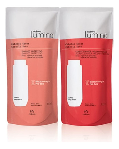  Kit Repuestos Shampoo Y Acondicionador Lumina Natura